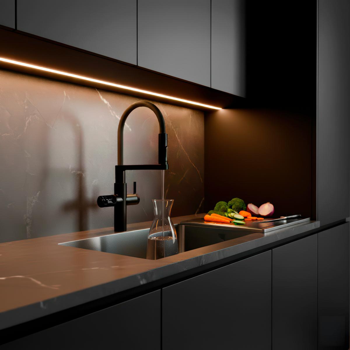 Küchenarmatur 31103110218 Schwarz - Schwarz, Basics, Kunststoff/Metall (20/43,9/51,60cm)