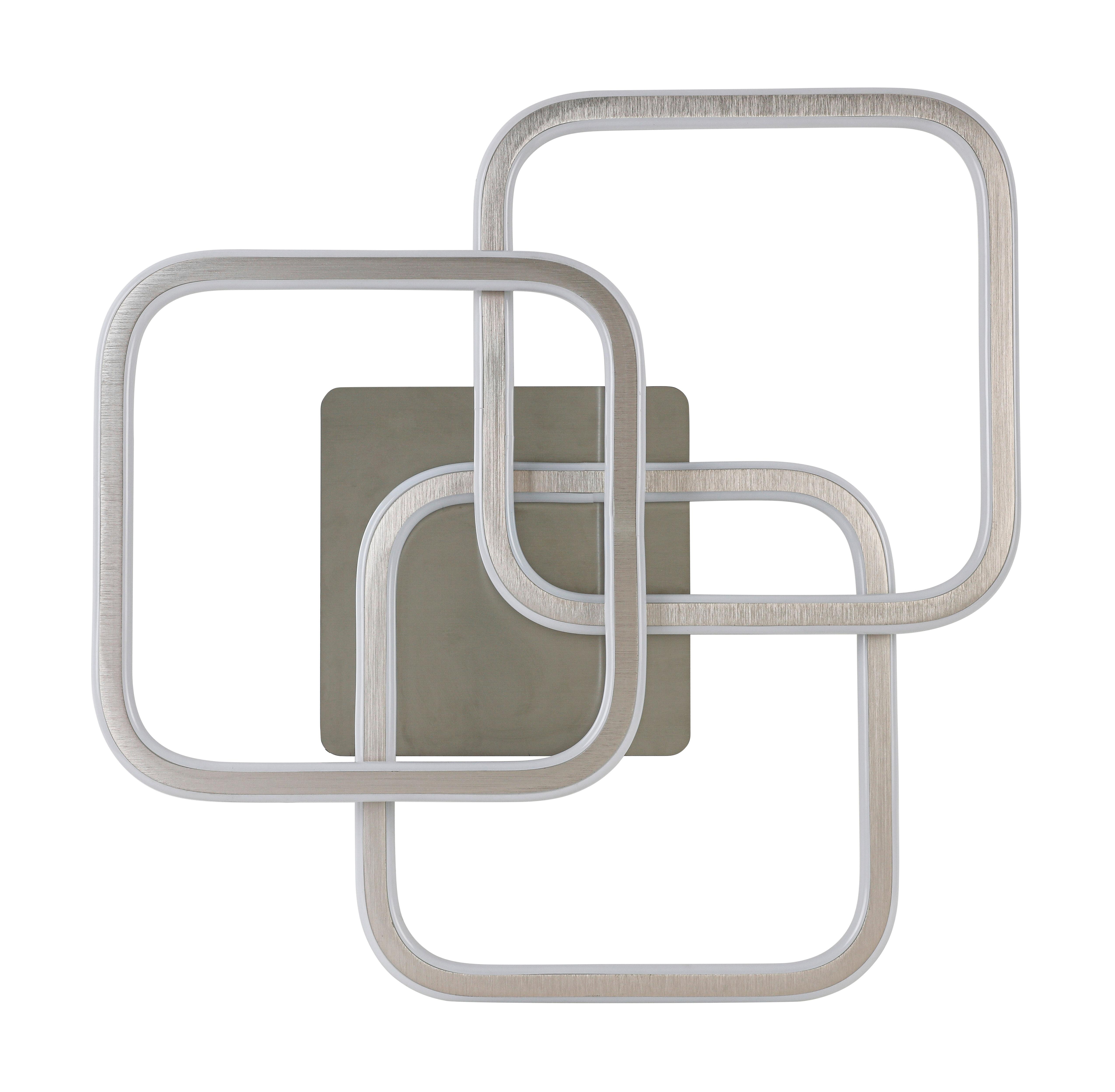 LED-TAKLAMPA SIOP - vit/aluminiumfärg, Modern, metall/plast (61/57/9cm) - Mömax