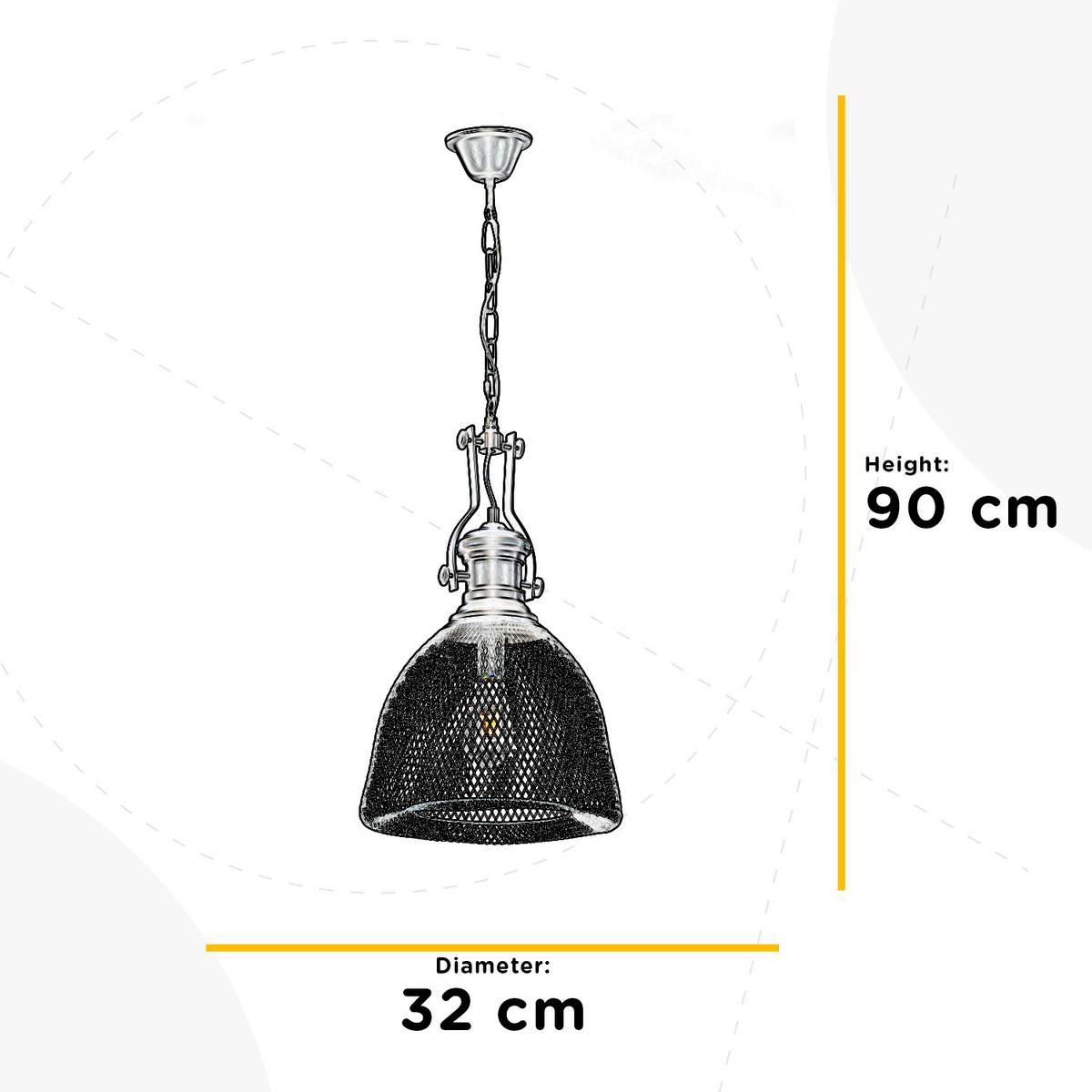 Hängeleuchte Grammy Schwarz nax. 22 Watt - Schwarz, KONVENTIONELL, Metall (32/90cm)