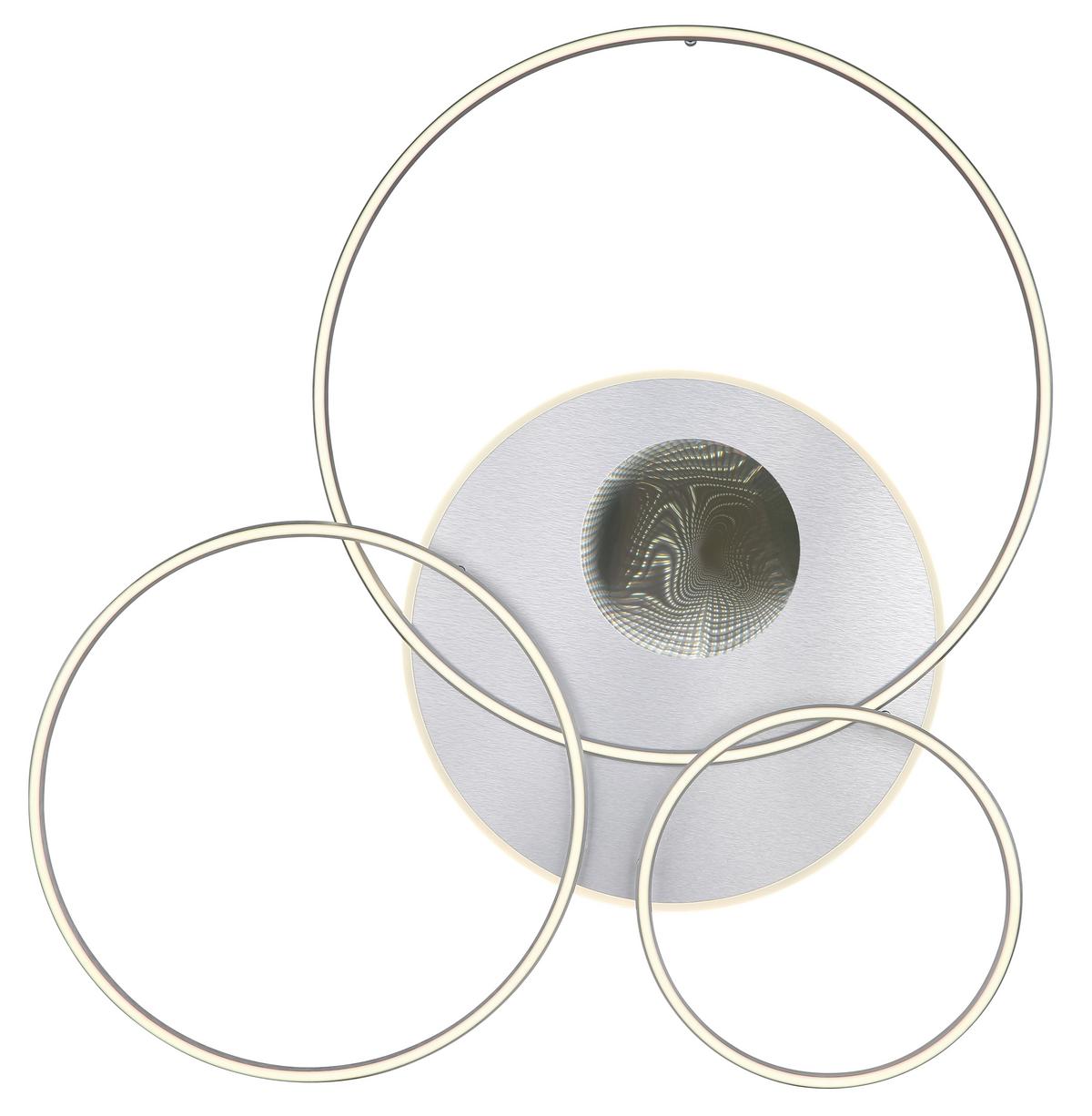 LAMPA SUFITOWA LED 48466-70A INVERTINA - kolor srebrny/biały, Design, tworzywo sztuczne/metal (126,4/105,3/13cm) - Globo