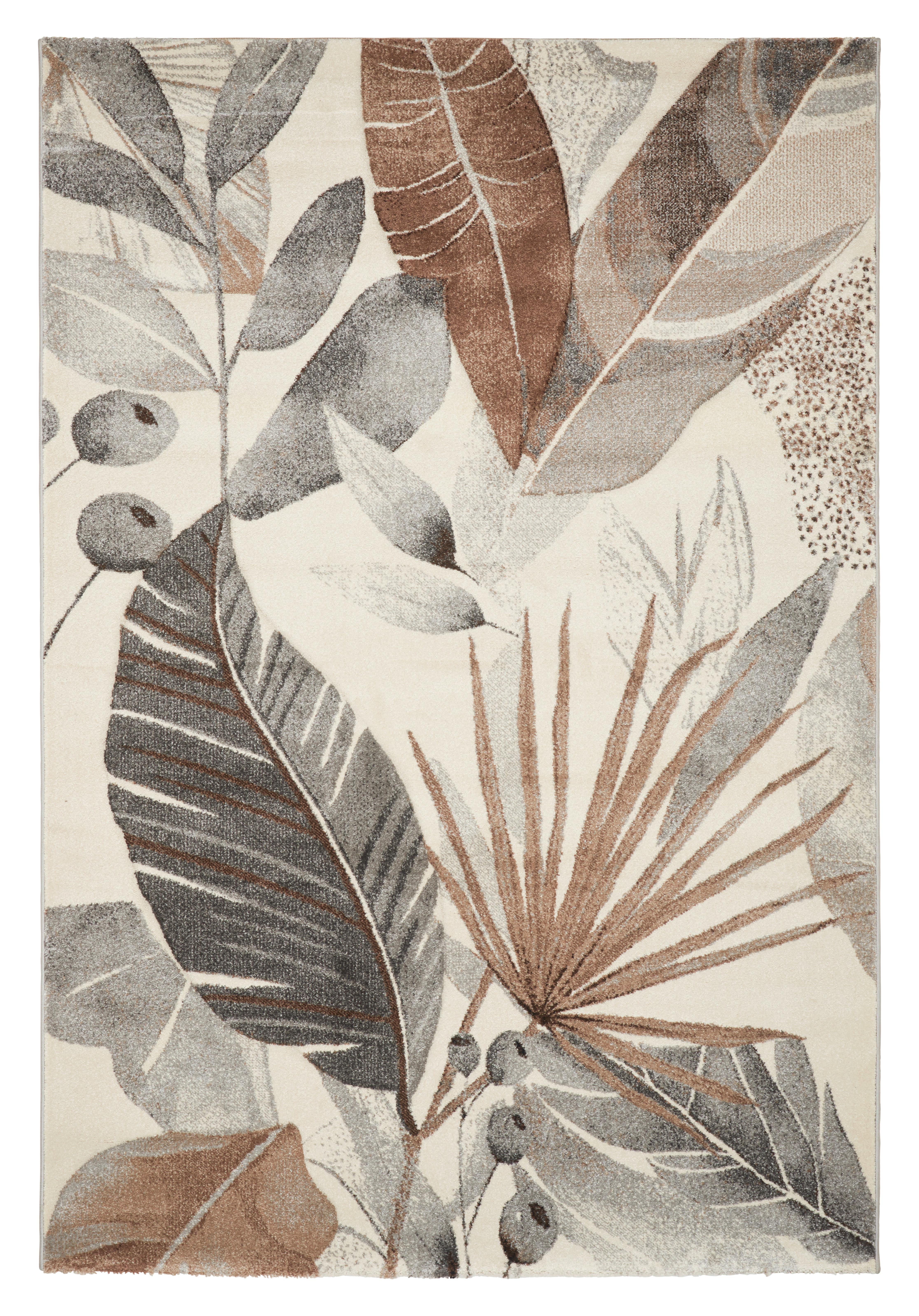 Webteppich Flora 3 Creme ca. 160x230cm - Creme, MODERN, Textil (160/230cm) - Mömax