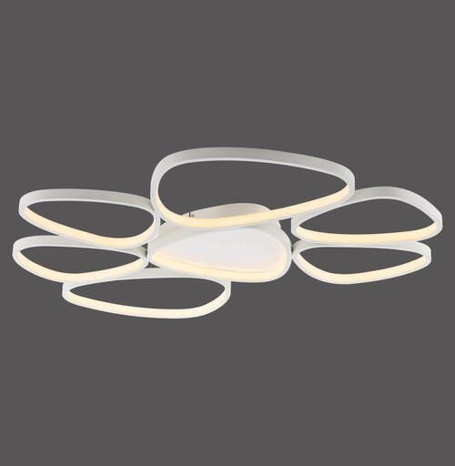 LAMPA SUFITOWA LED 14046-16 PEBBLES - biały, Design, tworzywo sztuczne/metal (92/70/6,5cm)