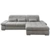 Wohnlandschaft Dalida Silberfarben Chenille - Chromfarben/Silberfarben, Design, Textil/Metall (300/196cm) - Livetastic