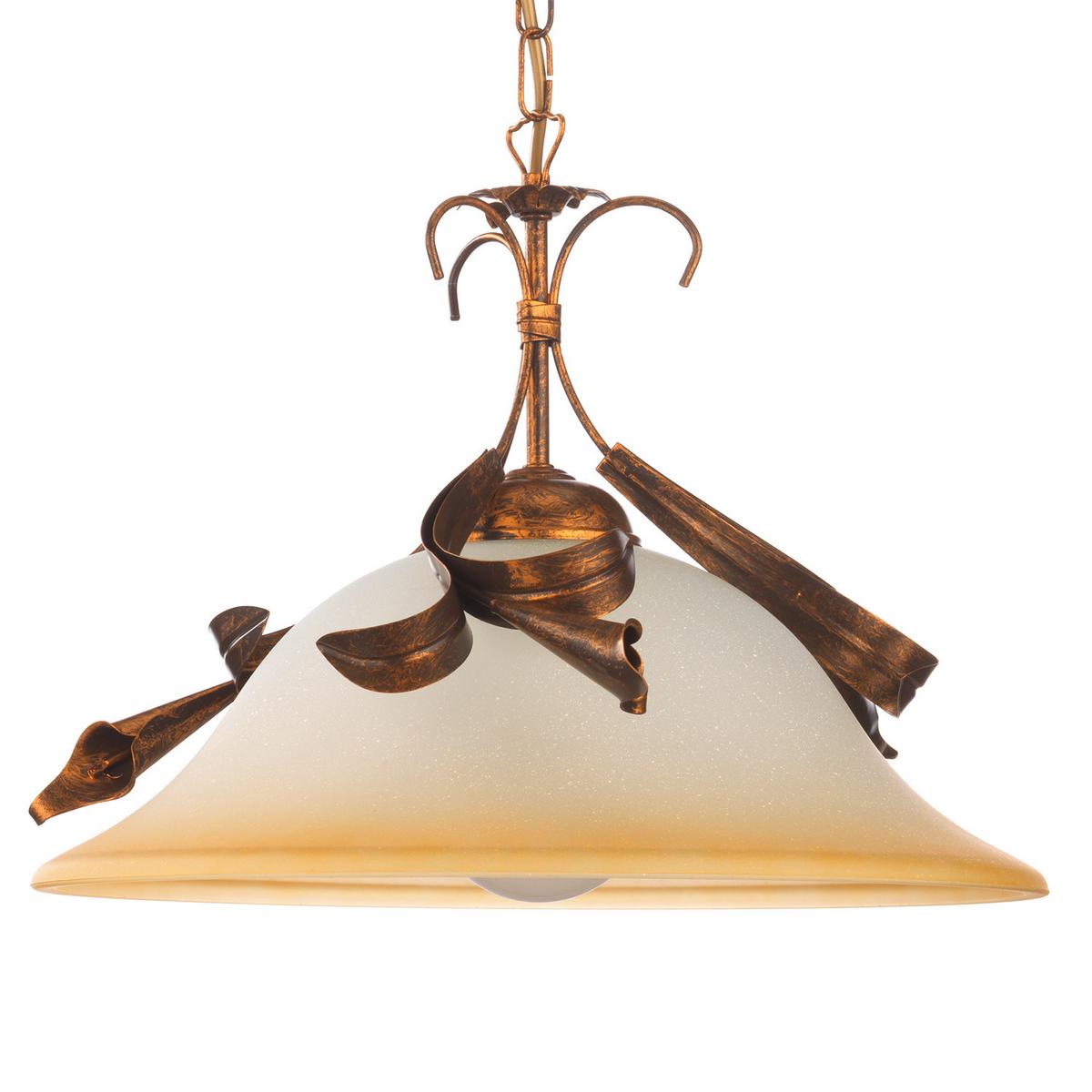 Függőlámpa 4722/smb - gyöngyház/bronzszínű, Konventionell, üveg/fém (40/40/90cm)