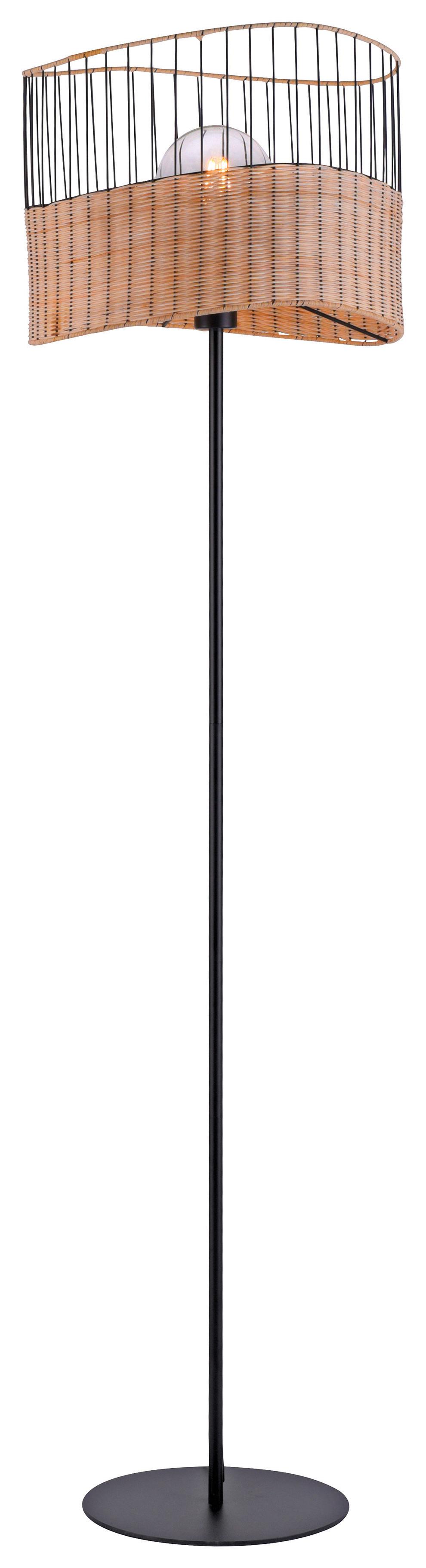LAMPA STOJĄCA REED - czarny, Modern, tworzywo sztuczne/metal (39/39/152cm)