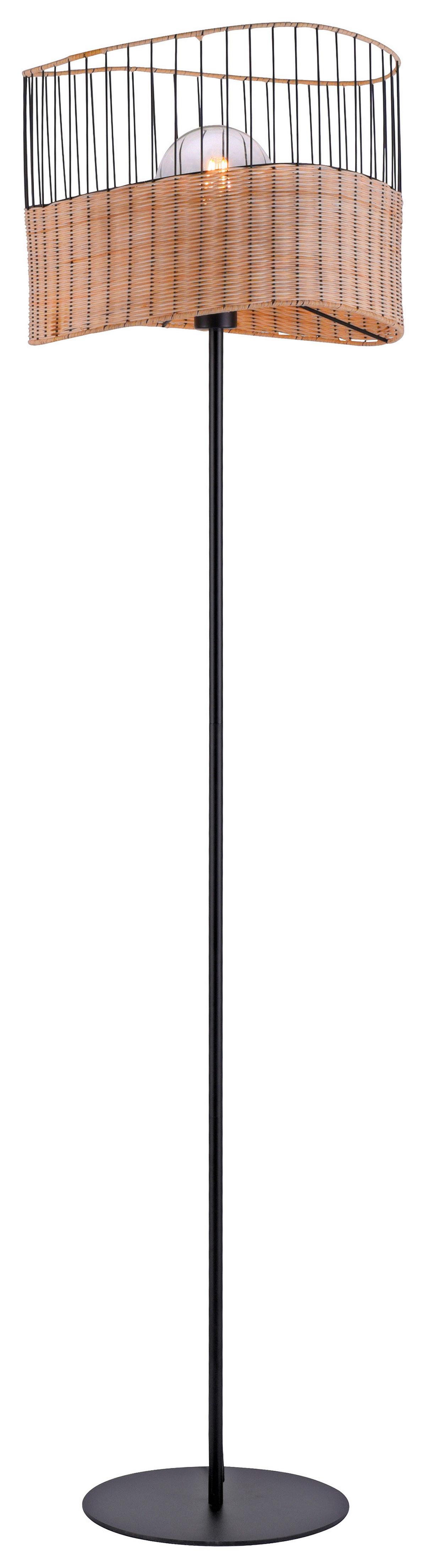LAMPA STOJĄCA REED - czarny, Modern, tworzywo sztuczne/metal (39/39/152cm)