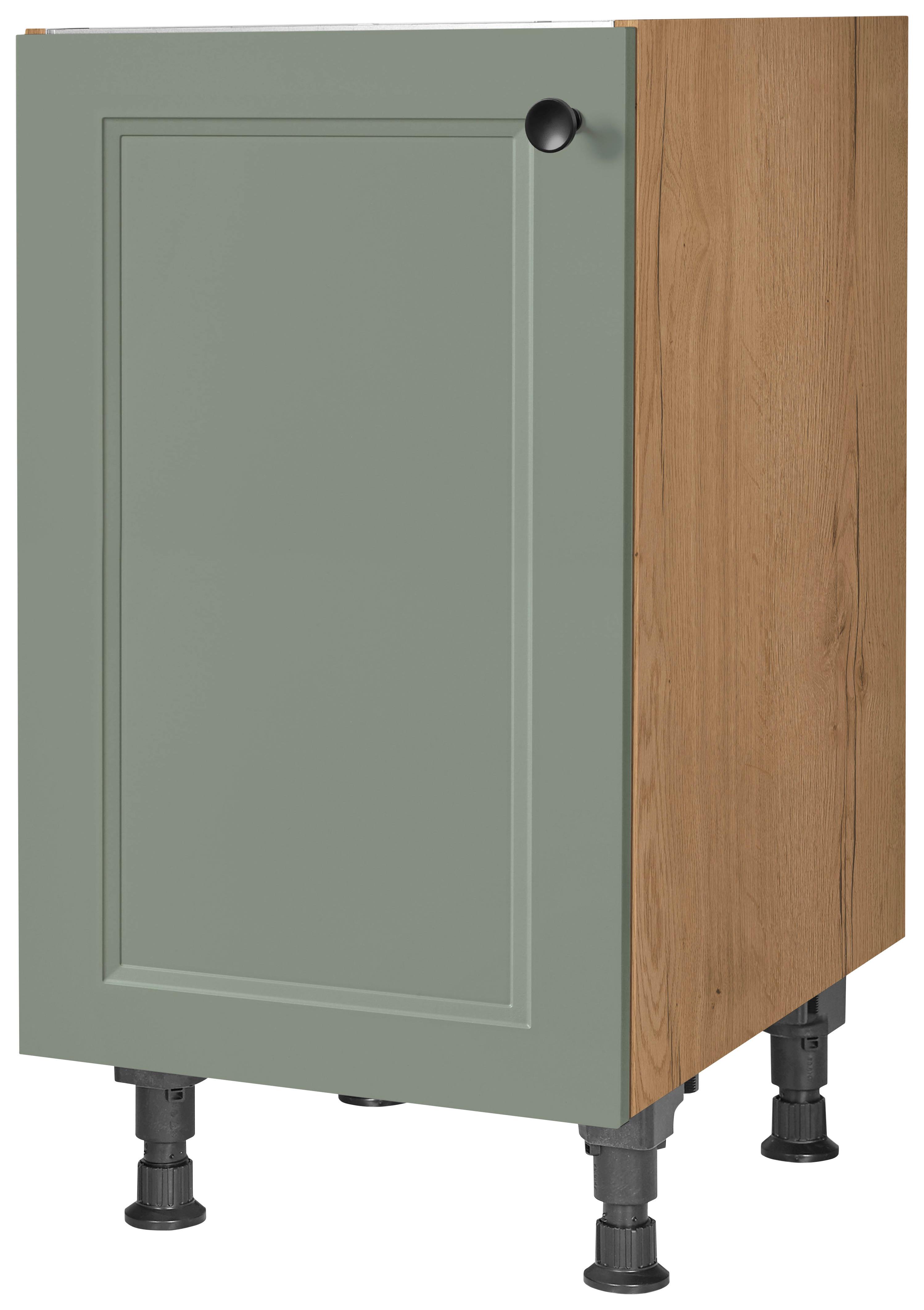Spülenunterschrank Cascada Grün - Eichefarben/Schwarz, MODERN, Holzwerkstoff/Metall (45/87/56cm) - Nobilia