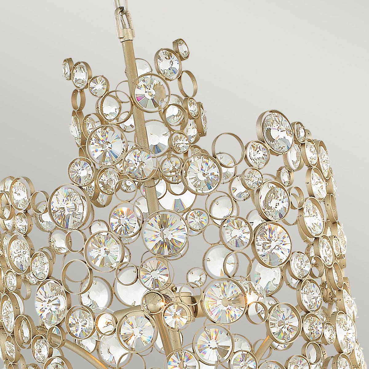 Luster Anya - srebrne boje, Konvencionalno, staklo/metal (40.6/89.1cm) - Elstead Lighting