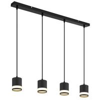 Led Függőlámpa 57852-4h Lucero - fekete/fehér, Design, műanyag/fém (80/8,2/120cm) - Globo