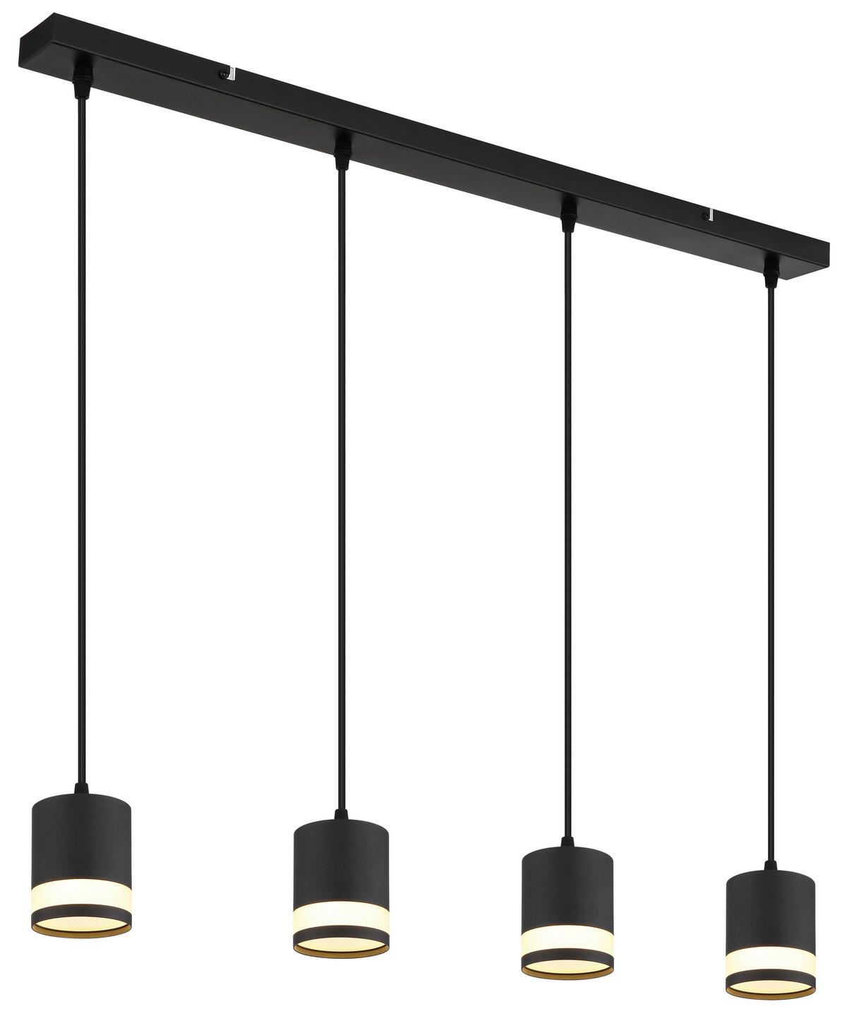 Led Függőlámpa 57852-4h Lucero - fekete/fehér, Design, műanyag/fém (80/8,2/120cm) - Globo