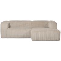 Ecksofa Bean Beige S: 254x178 cm - Beige/Schwarz, Design, Kunststoff/Textil (254/178cm) - Livetastic