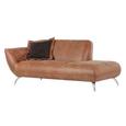 Chaiselongue Aus Echtleder - Hellbraun/Alufarben, LIFESTYLE, Leder (200/83/45/100cm) - Premium Living Chaiselongue Aus Echtleder - Hellbraun/Alufarben, LIFESTYLE, Leder (200/83/45/100cm) - Premium Living