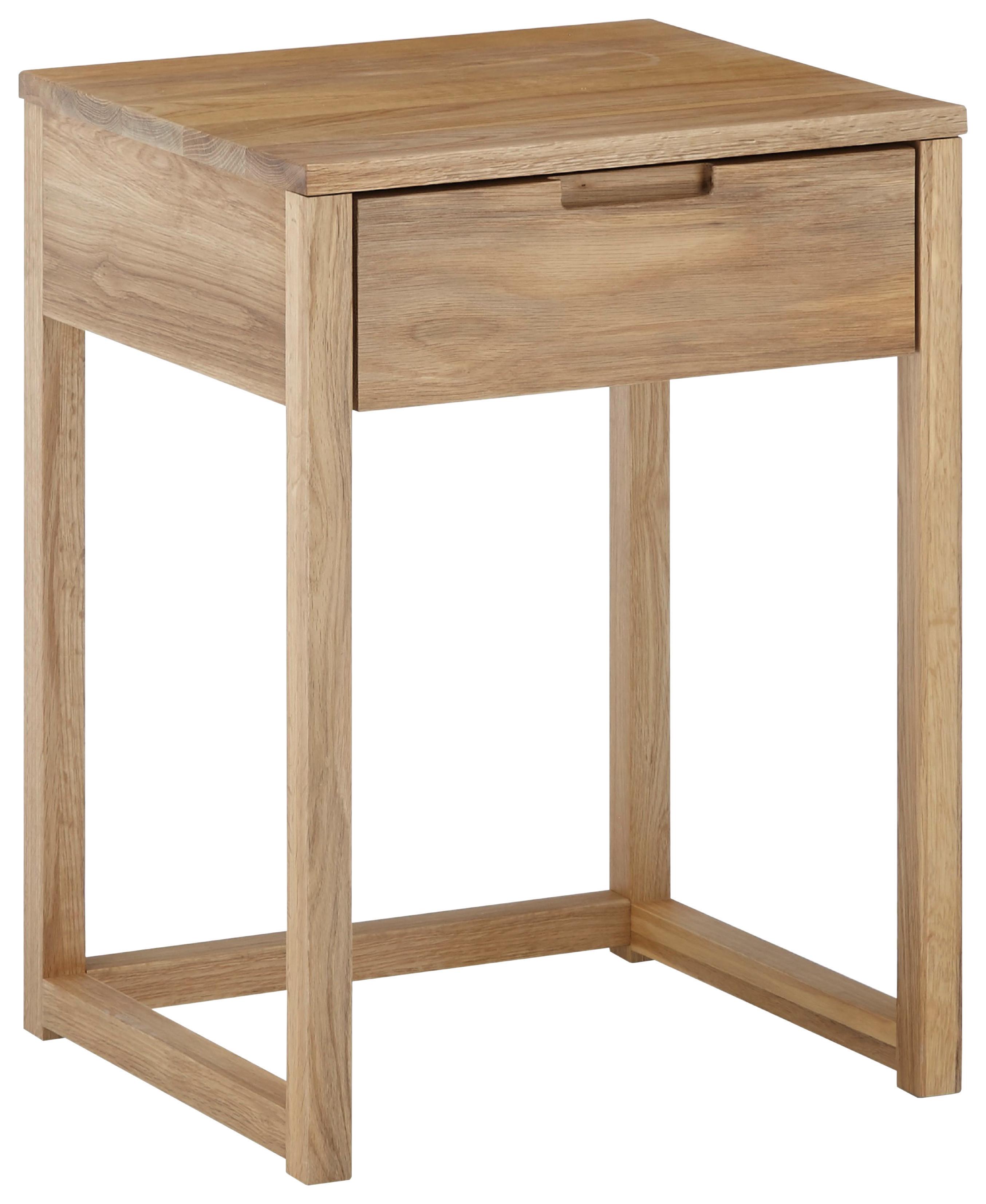 SZAFKA NOCNA JALAPA - kolor dębowy, Basics, drewno (45/60/40cm)