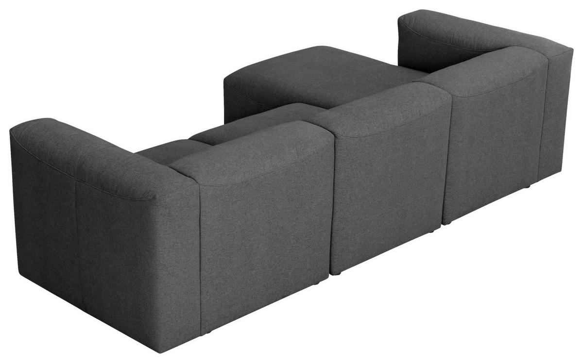 ECKSOFA LENA - Anthrazit, Design, Kunststoff/Textil (160/275cm) - Max Winzer