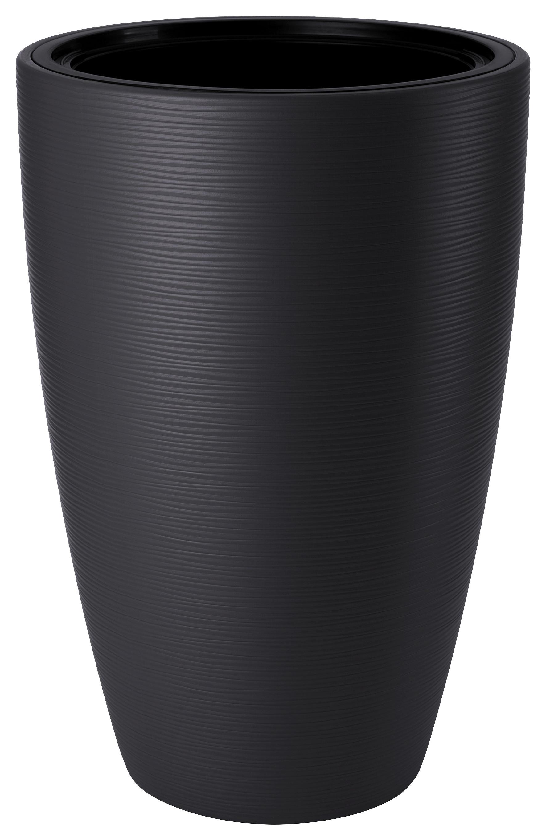 Virágkaspó Gubo - antracit, Konventionell, műanyag (38,5/59cm)