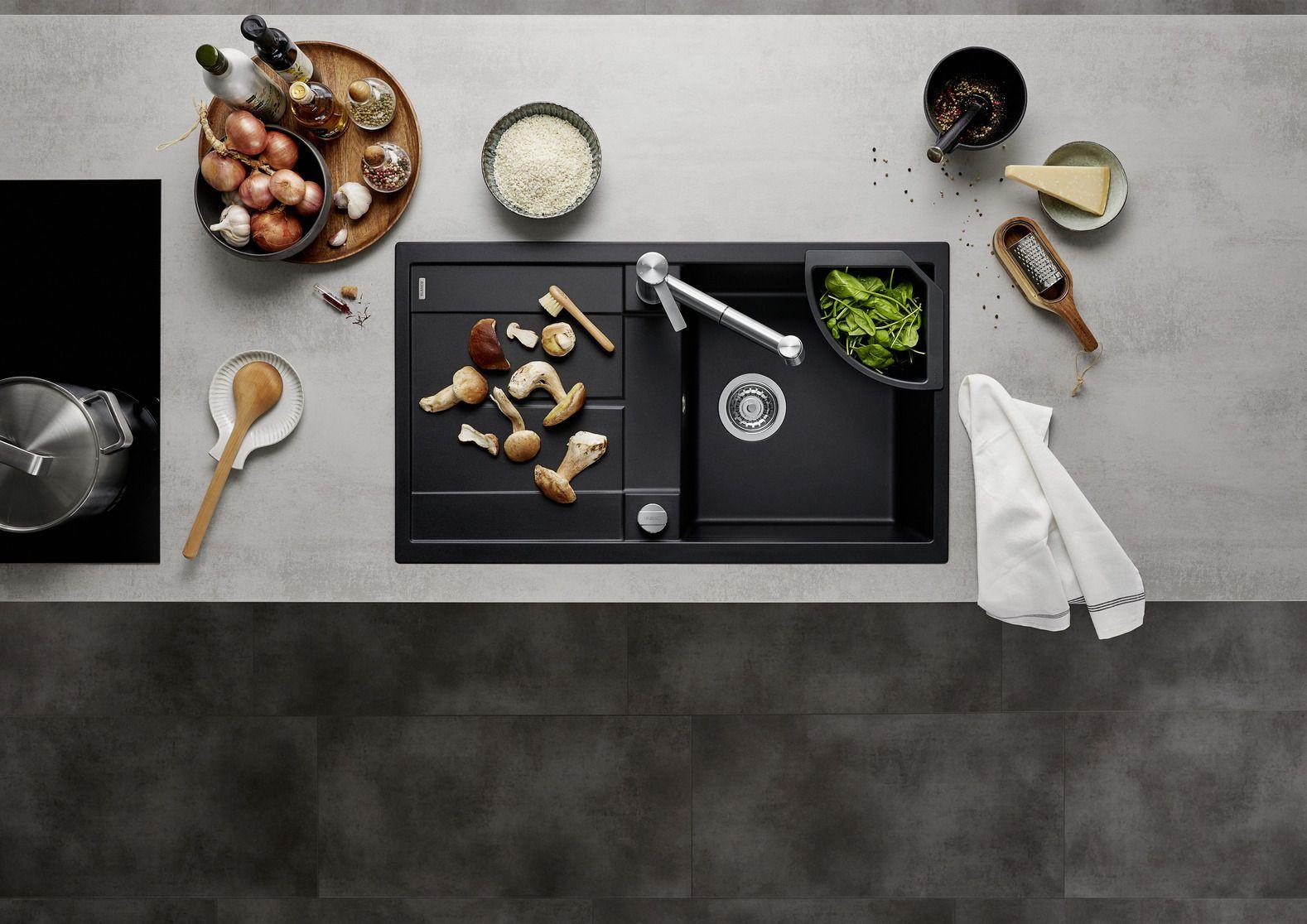 Spüle Metra 5S Typ:518871 Felsgrau - Grau, MODERN, Stein (86/50cm) - Blanco