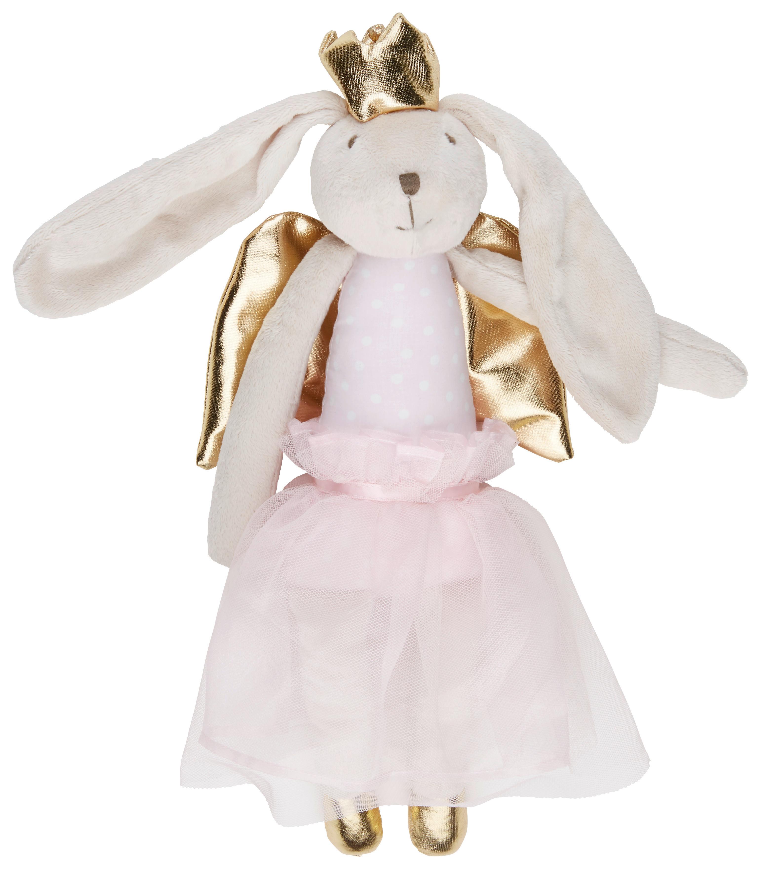 Plüschtier Bunny in Rosa/Gold ca. 36cm - Rosa, Textil (36cm) - Modern Living