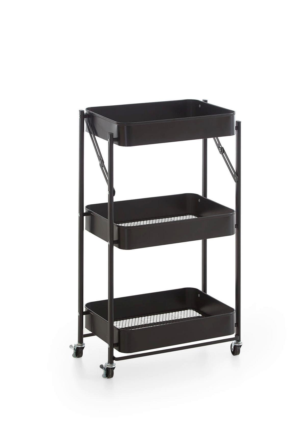 ALLZWECKWAGEN KLEINMÖBEL - Schwarz, Design, Metall (44/78/31cm) - MID.YOU