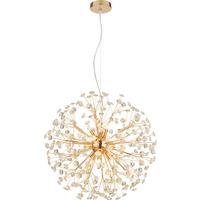 LED-Deckenleuchte Ceylin Klar/Goldfarben max. 3,5 Watt - Klar/Goldfarben, Basics, Glas/Metall (60/60/150cm)