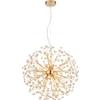 LED-TAKLAMPA CEYLIN - klar/guldfärgad, Basics, metall/glas (60/60/150cm)