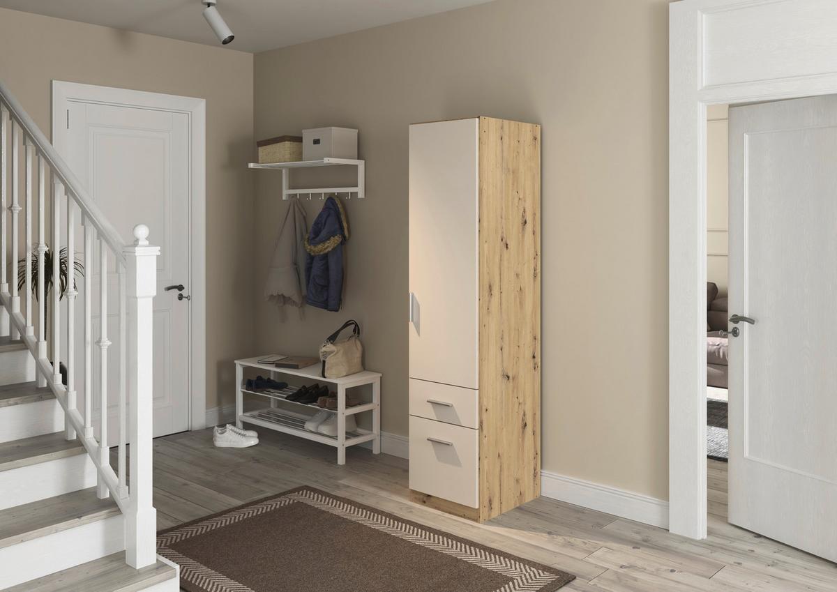 Ormar S Klasičnim Vratima Celle Mat - hrast Artisan/boje šampanjca, Trend, drvni materijal/plastika (47/197/54cm)