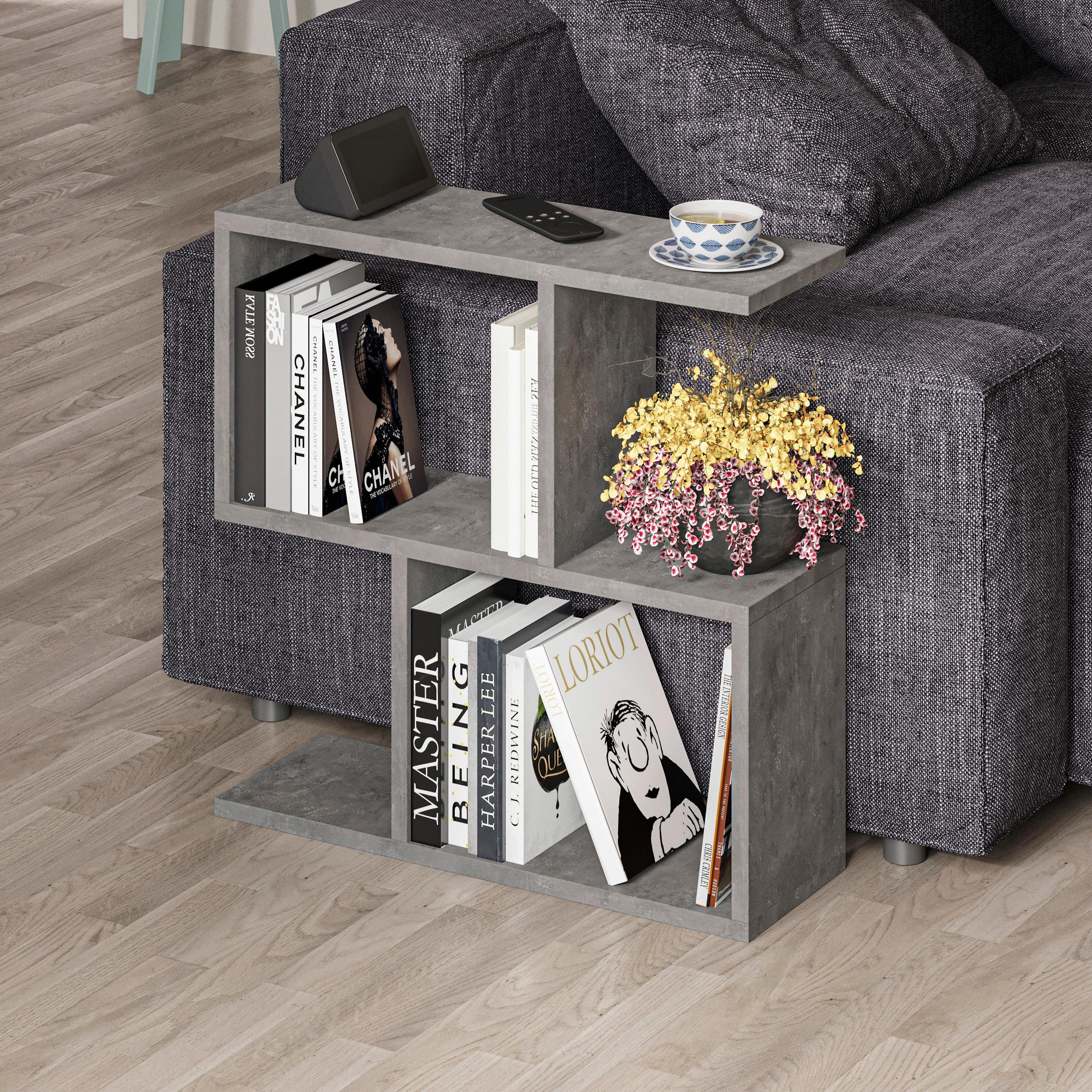 Beistelltisch Homemania ca. 60x20x60 cm Grau - Grau, Design, Holzwerkstoff (60/20/60cm) - Livetastic