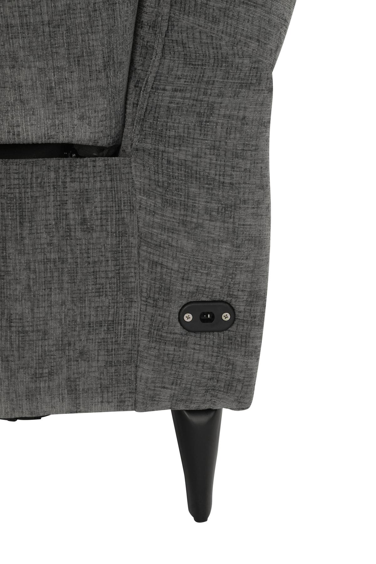 2-Sitzer-Sofa Cape Town Dunkelgrau - noir/gris foncé, Modern, métal/textile (200/98/93cm) - Mömax