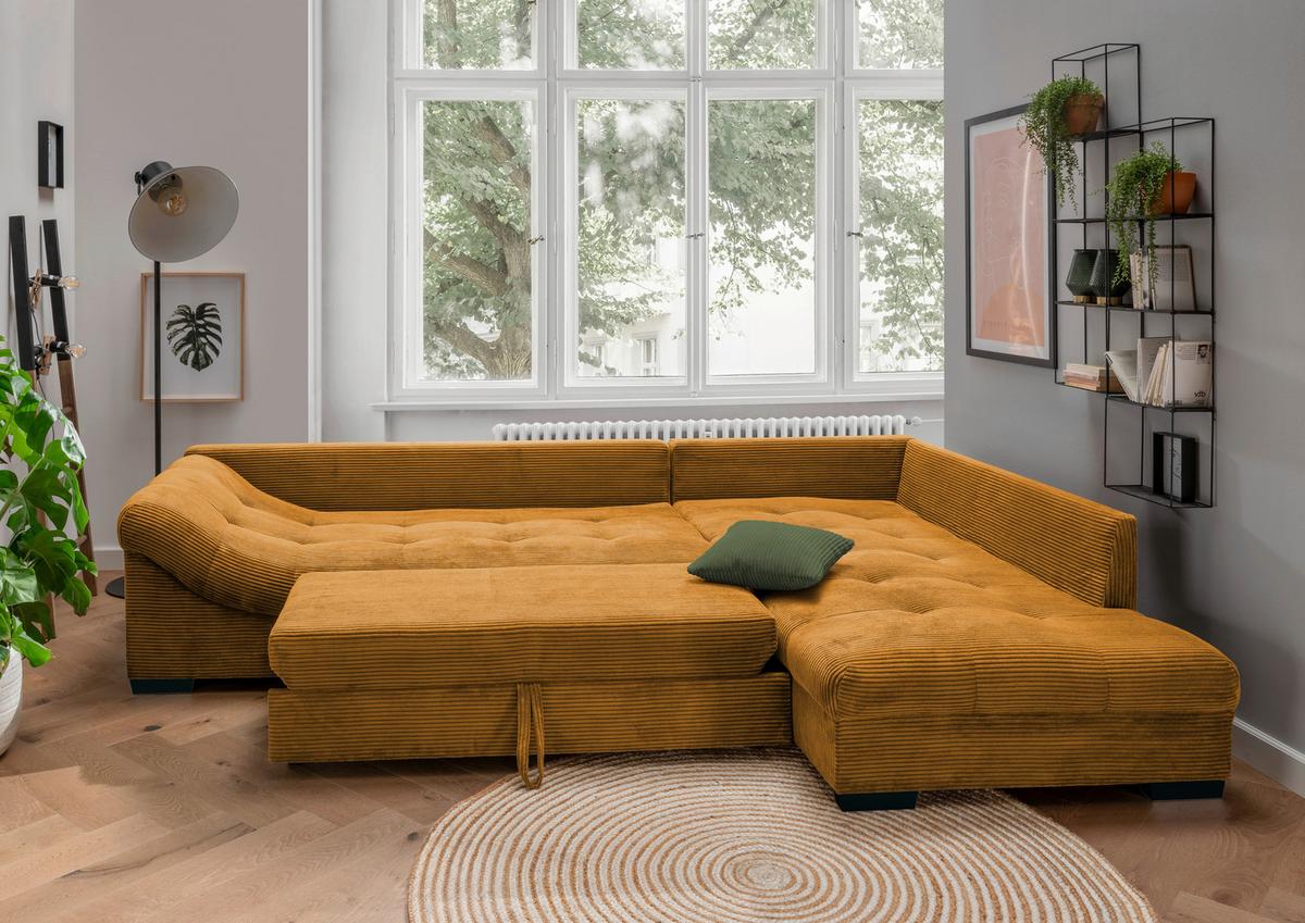 Wohnlandschaft Alvito Cognac Cord online kaufen ➤ mömax 