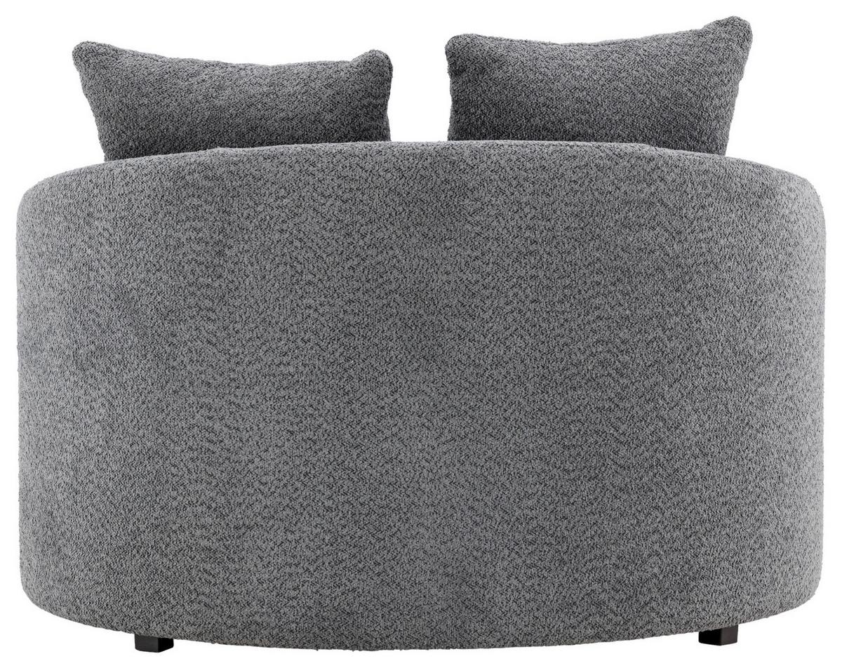 XXL-SESSEL KELSO - Grau, Design, Textil (120/72/118cm) - Livetastic