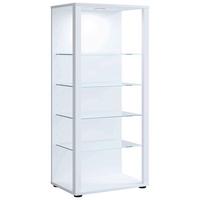 Vitrina Glasol, Bela - črna/bela, Moderno, umetna masa/steklo (51,8/114,5/34,8cm) - MID.YOU