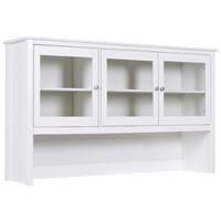 Buffetaufsatz Cilly Home ca. 160 cm Weiß - Silberfarben/Weiß, KONVENTIONELL, Holz/Metall (160cm) - MID.YOU