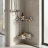 ÉTAGÈRE DE DOUCHE LESLEY -SB- - couleur chromée, métal (17,5/30/17,5cm) - Mömax