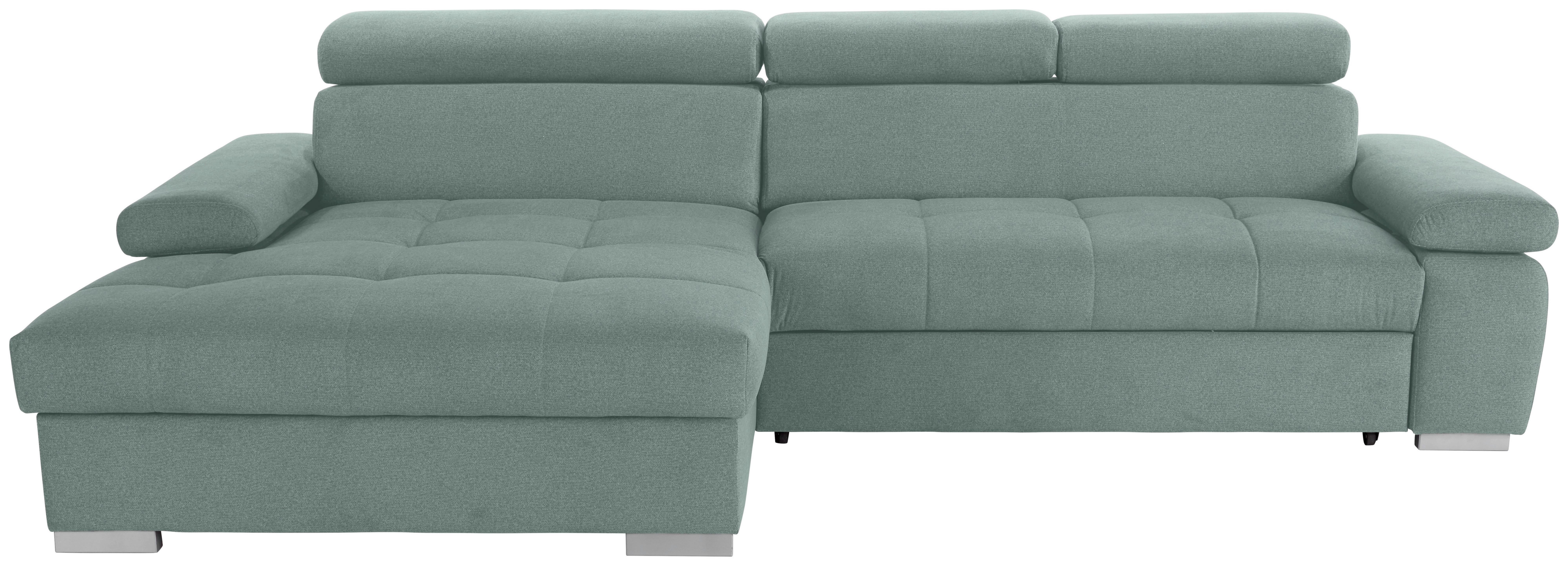 Kutna Garnitura Perry - srebrne boje/zelena, Design, tekstil/drvo (183/292cm) - Modern Living