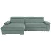 Kutna Garnitura Perry - srebrne boje/zelena, Design, tekstil/drvo (183/292cm) - Modern Living