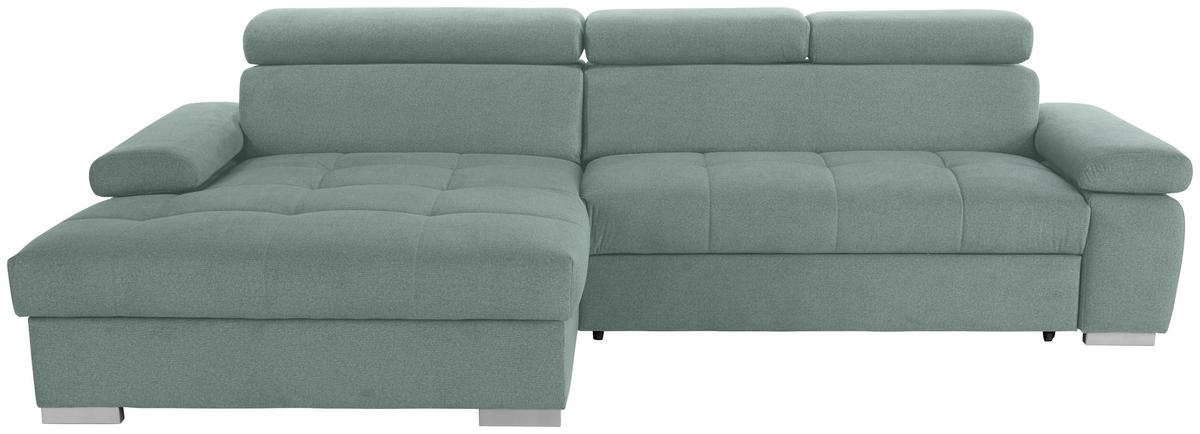 Kutna Garnitura Perry - srebrne boje/zelena, Design, tekstil/drvo (183/292cm) - Modern Living