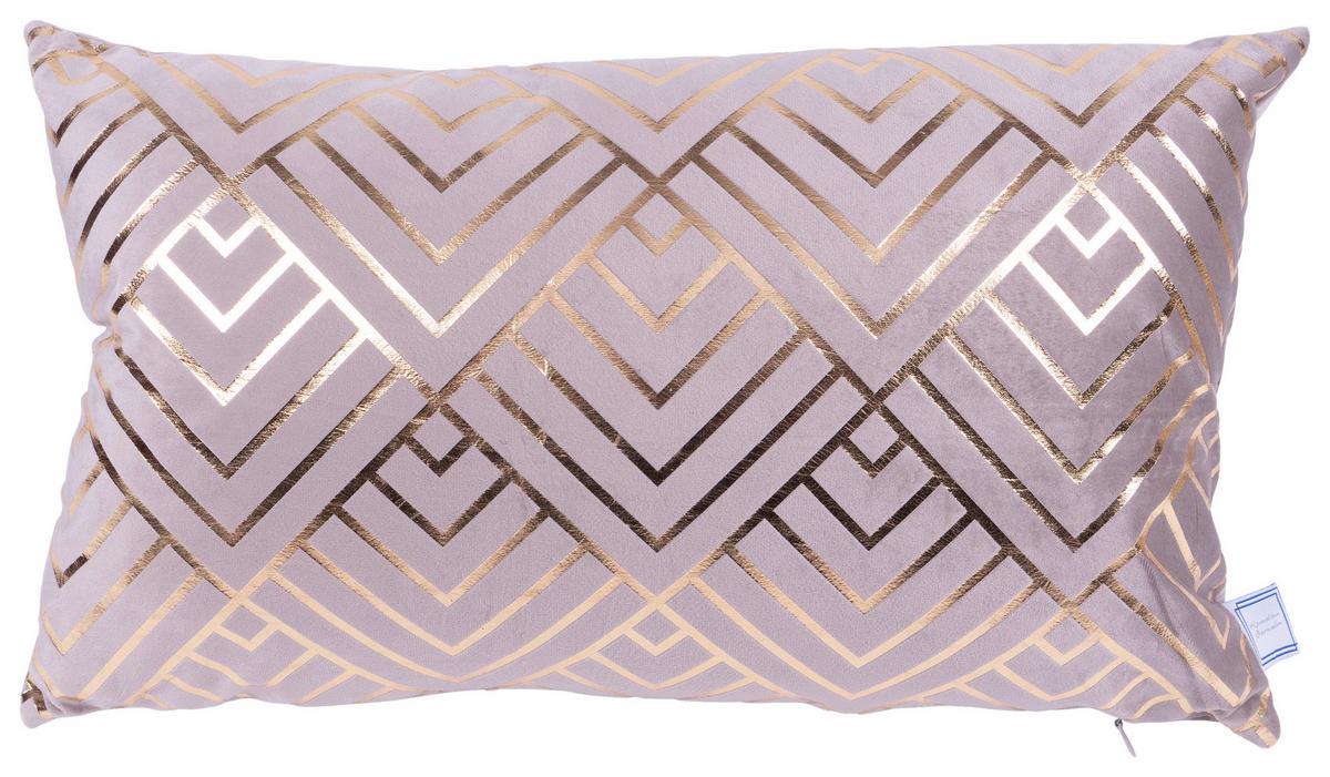 ZIERKISSENSET PRISMA 225 2ER-SET - Taupe/Goldfarben, Konventionell (30x45/50x45cm)