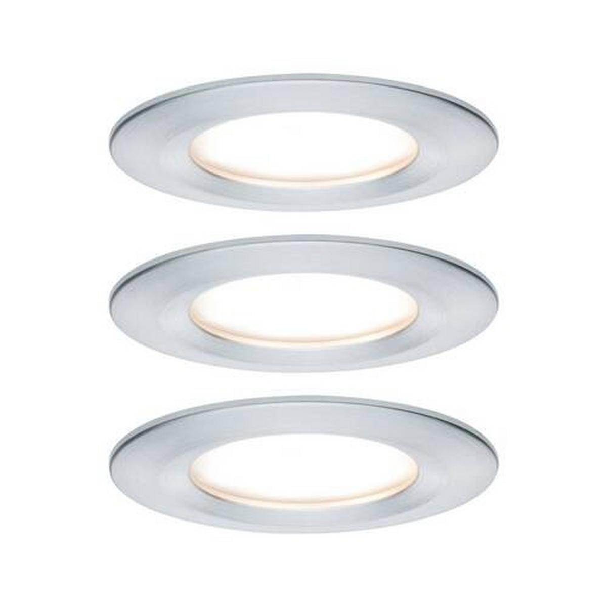LED-Deckenleuchte Nova max. 3x 6,5 Watt, 3-teilig - Alufarben, Basics, Metall (8,4cm) - Paulmann