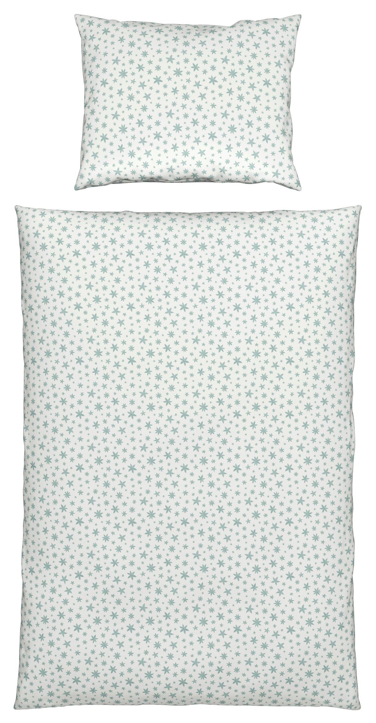 Ágyneműhuzat-garnitúra Anise - mentazöld/fehér, textil (140/200cm) - Modern Living