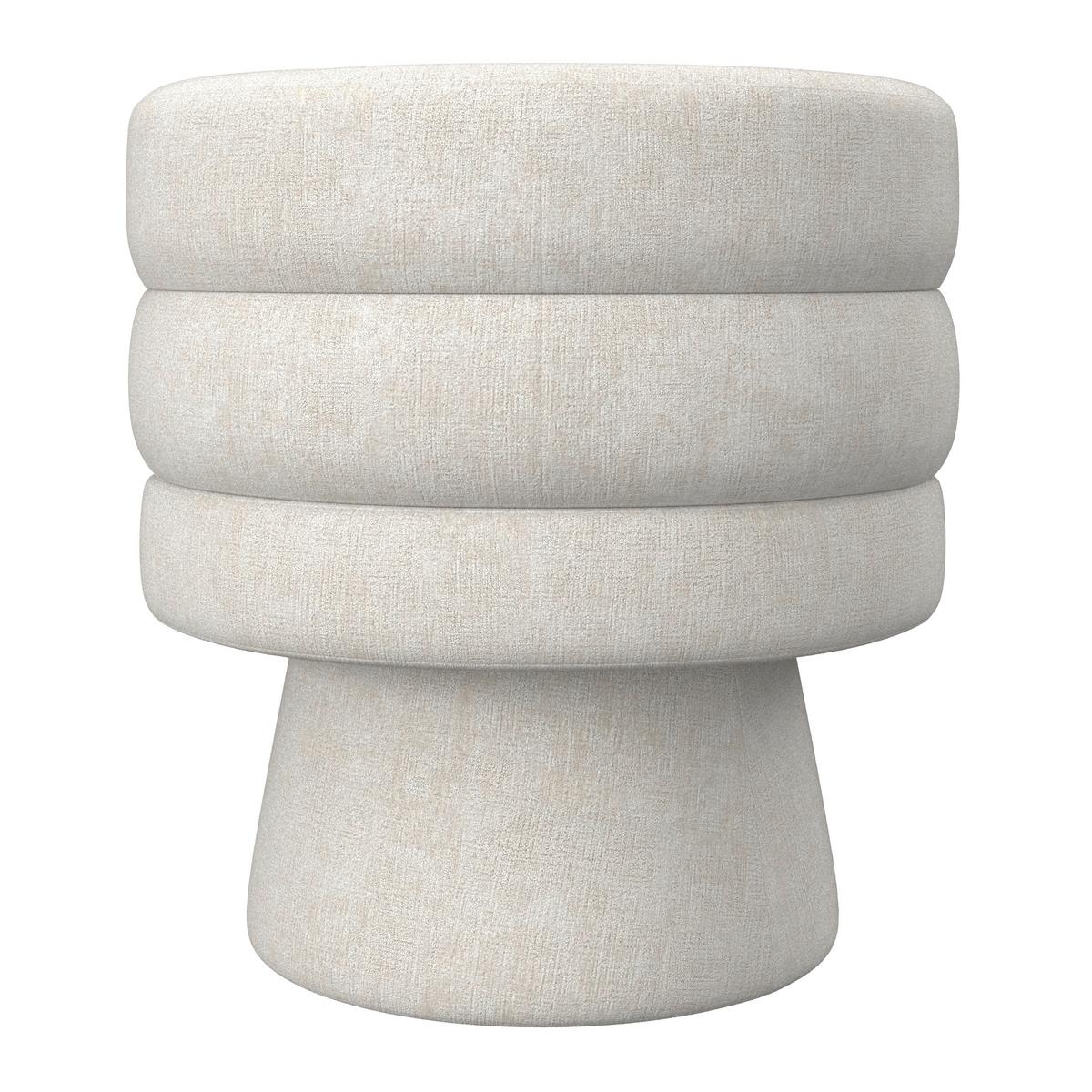 Stuhl Julina Creme Chenille Gepolstert - Creme, MODERN, Holz/Textil (71/74/72cm) - Bessagi Home