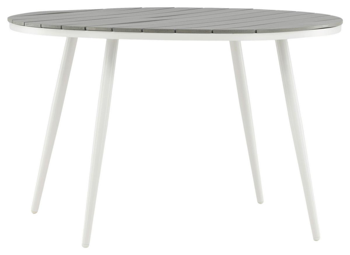 GARTENTISCH BREAK - Weiß/Grau, KONVENTIONELL, Kunststoff/Metall (120/120/74cm) - Gardenson