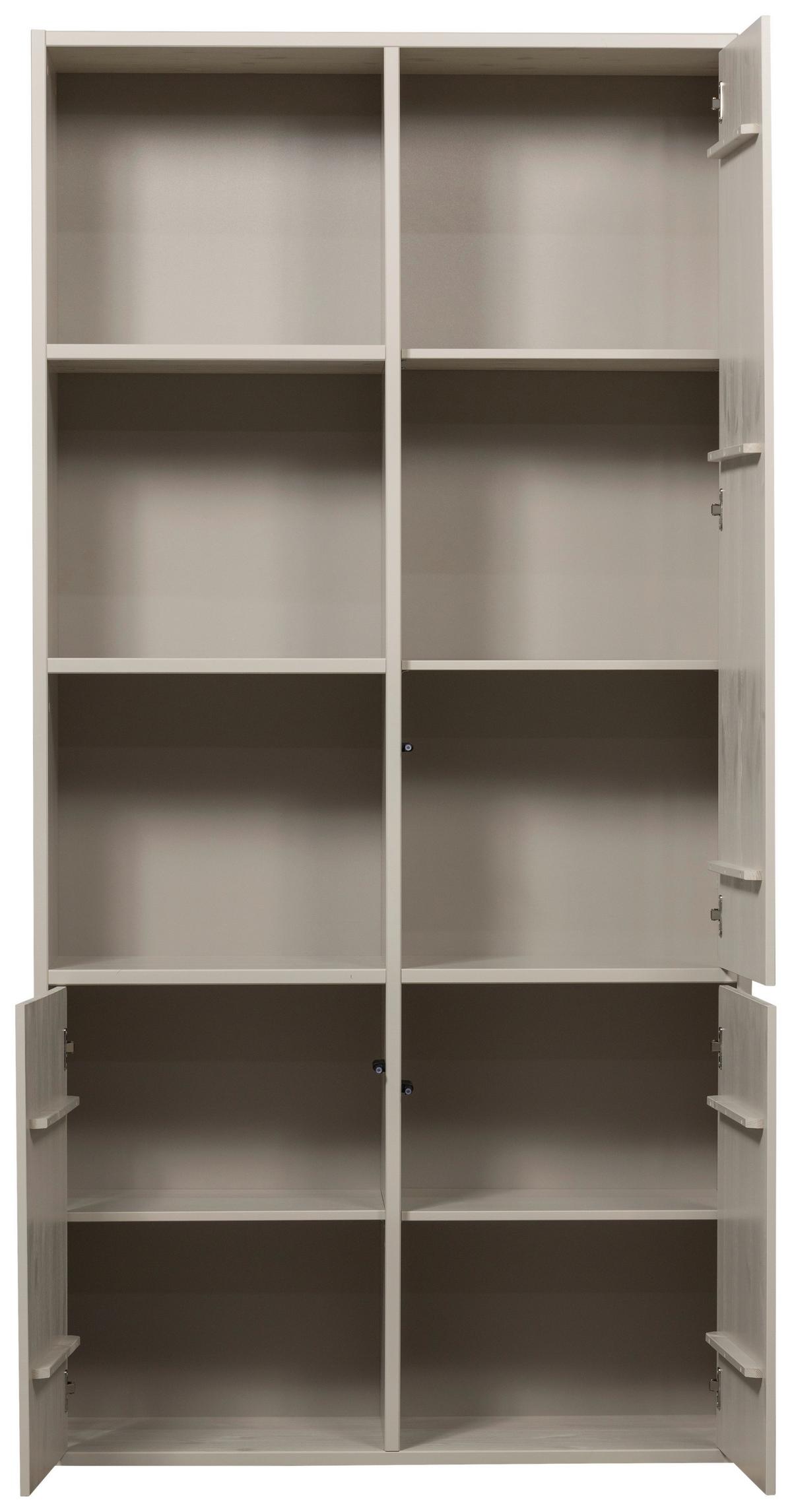 Mehrzweckschrank Meggy Grau B: 108 cm - Grau, Design, Holz (108/215/40cm) - Livetastic