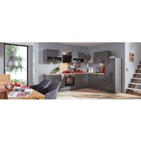 Eckküche Nolte Lux Grau - Grau, KONVENTIONELL (235/305cm) - Nolte Küchen