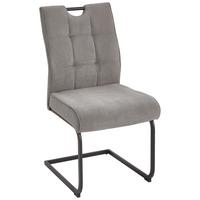 KRZESŁO NA PŁOZIE EMILY - czarny/szary, Modern, metal/tkanina (49/98/61cm) - Livetastic