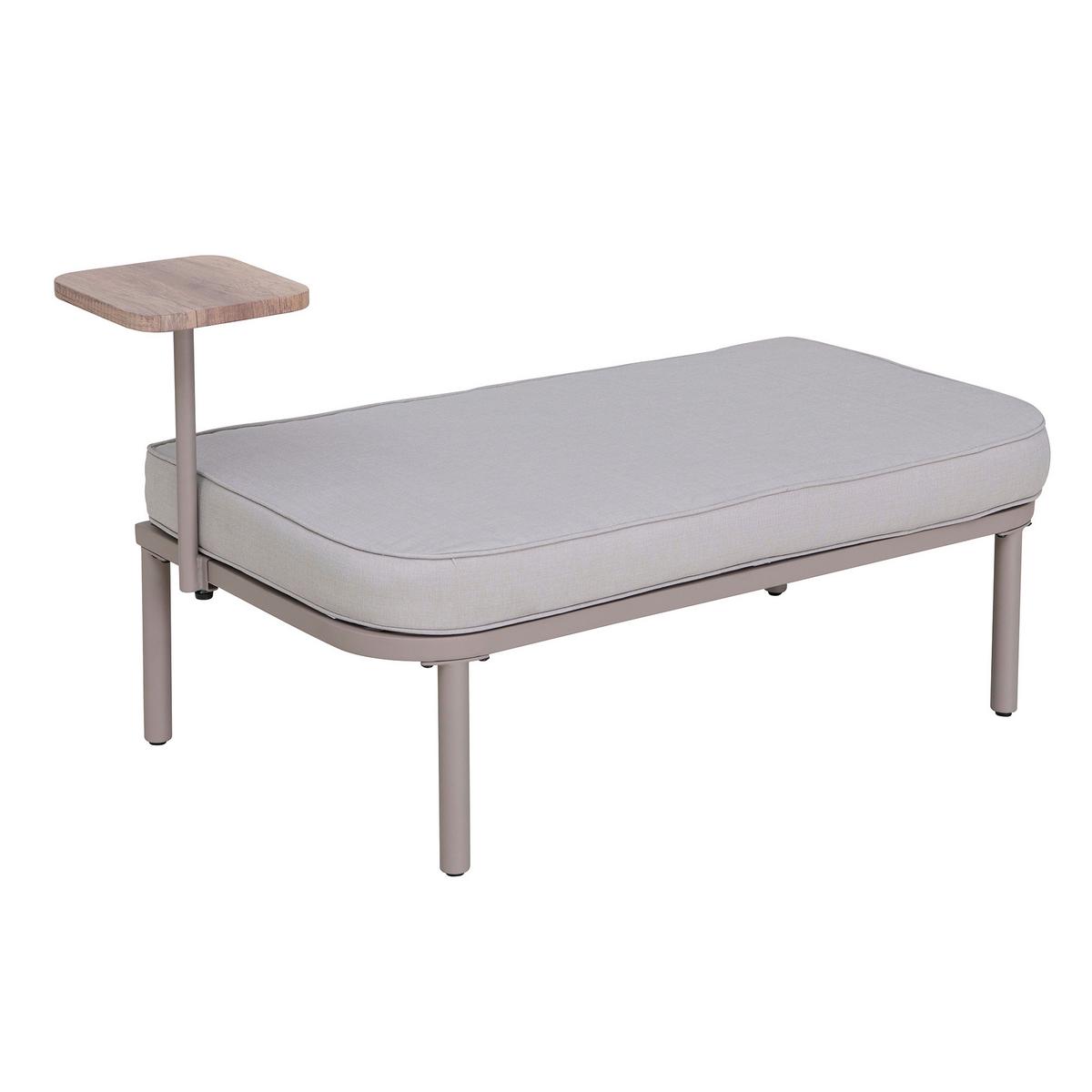 Doppelliege Tagesbett Porto Grau/Naturfarben - Naturfarben/Grau, Basics, Holz/Kunststoff (142/82/128cm) - Modante
