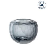 Vase Grau - Grau, Design, Glas (11,00/9,00/11,00cm) - Leonardo