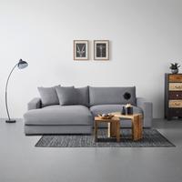 Wohnlandschaft Pedro-3s.rec In Grau - Grau, Modern, Textil (180/265cm) - Mömax
