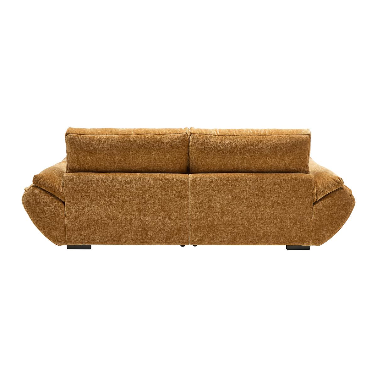 Bigsofa Vivo Goldfarben - Goldfarben/Schwarz, MODERN, Kunststoff/Textil (272/63/137cm) - Premium Living