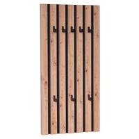 WIESZAK ŚCIENNY TIP 2 - czarny/dąb artisan, Design, materiał drewnopochodny (45/90/4cm) - Xora