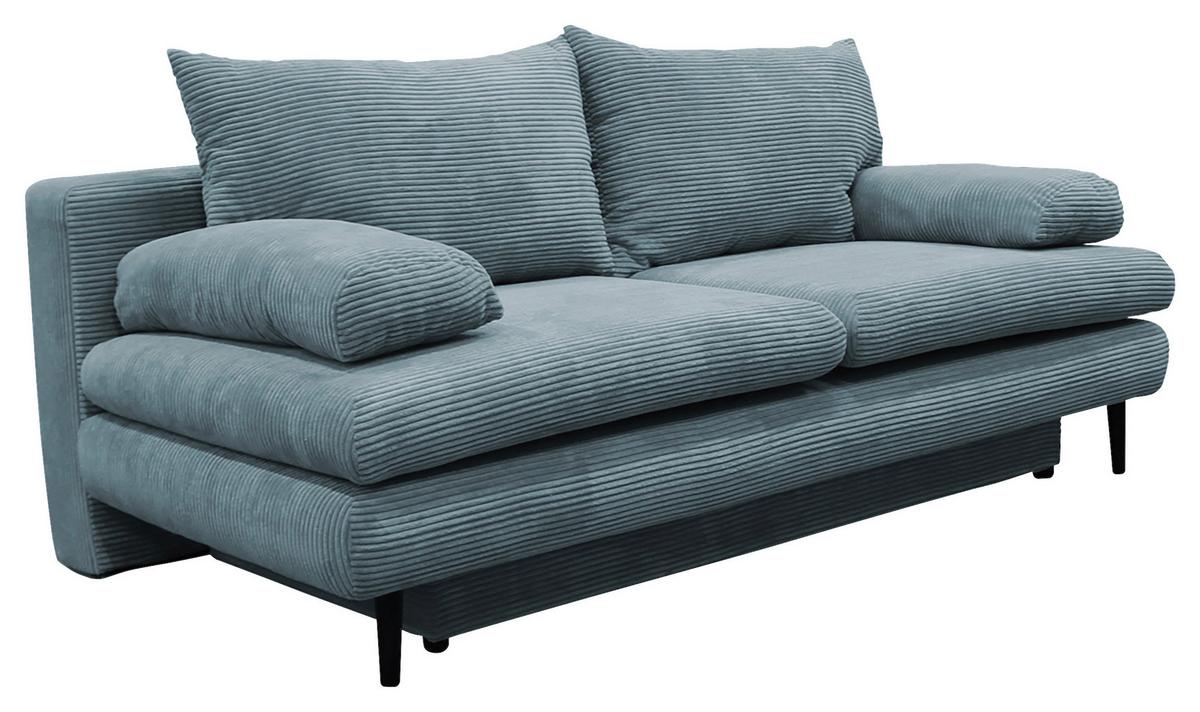Canapea extensibila FIORE - turcoaz, Design, textil (202/85/99cm) - Modern Living