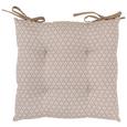 Sitzkissen Ameline in Taupe, ca. 40x40cm - Taupe, ROMANTIK / LANDHAUS, Textil (40/40cm) - ZANDIARA